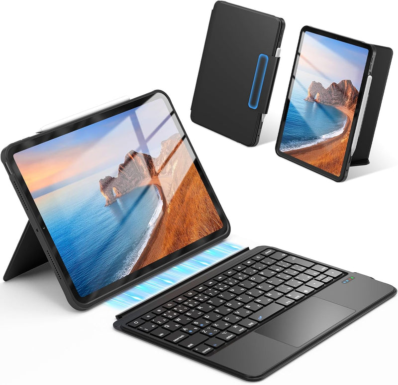 【最新型】Omikamo iPad A16 第11世代/10世代 キーボード ケース 標準JIS日本語配列 iPad air 11インチ ケース キーボード M3/M2対応 超高精度タッチパッド搭載 アイパッド Pro 11インチ 第4/3/2/1世代 アイパッド air 第5/4世代 10.9インチ対応