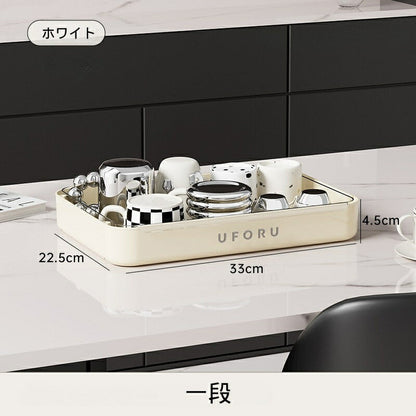 phsy-009 キッチンラック 食器棚 ミニ 調味料ラック スリム 卓上 スパイスラック 収納 棚 木製 2段 キッチン カウンター上収納 薄型 小型 小さい 幅33 キッチン上収納 ホワイト ブラック カップ収納 新生活 一人暮らし