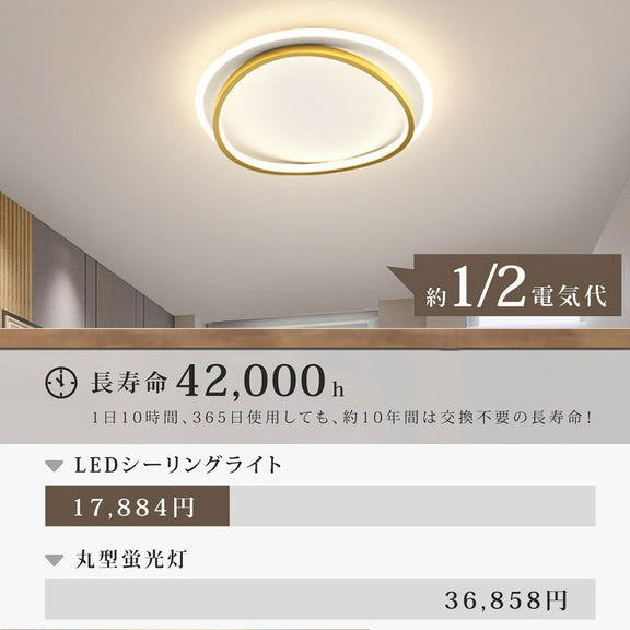 ryd-156【5年保証】シーリングライト led キッチン リビング ダイニング 子供部屋 寝室 8畳 6畳 12畳 明るい LED 北欧風 照明 モダン おしゃれ 高級感 かわいい タイマー 調光調色 常夜灯 リモコン付き ブラック ゴールド 直径50cm