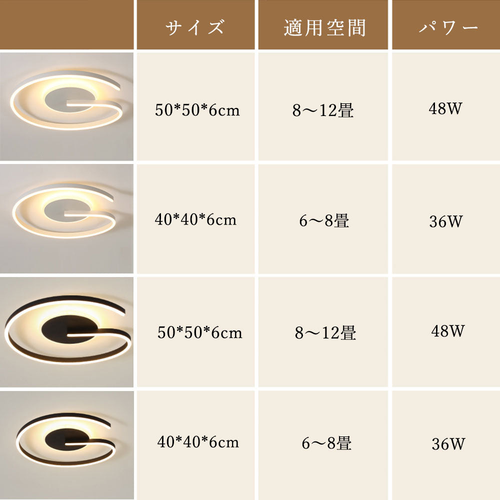 ryd-087 シーリングライト キッチン 常夜灯 調光 調色 リモコン付き タイマー 直径40 50cm 6畳 8畳 12畳 ブラック ホワイト 明るい LED 北欧風 ダイニング リビング 寝室 子供部屋 おしゃれ 器具 かわいい 高級感 円型