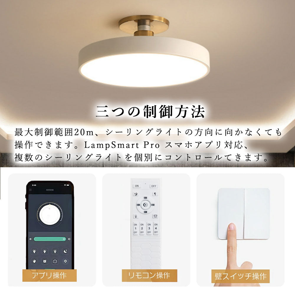照明器具 シーリングライト リモコン付き タイマー 調光 調色 常夜灯 6畳 8畳 12畳 LED 北欧 ダイニング キッチン リビング 寝室 器具 おしゃれ かわいい 高級感 イエロー グレー ピンク ブラック ブルー ホワイト 円型 直径30 40 50cm