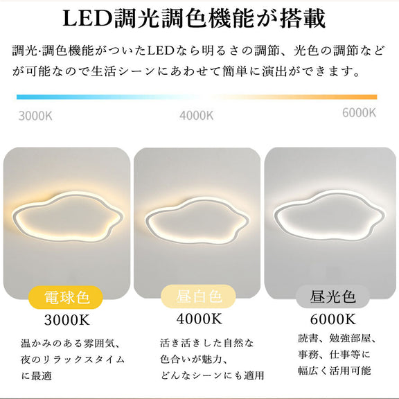 照明器具 シーリングライト 常夜灯 タイマー リモコン付 調光調色き 6畳 8畳 12畳 LED 明るい 北欧風 リビング ダイニング キッチン 寝室 子供部屋 器具 おしゃれ かわいい 高級感 ブラック ホワイト ins 薄型 直径40 50 60cm 新生活