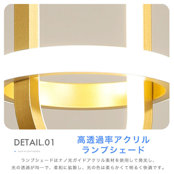 ryd-203【5年保証】ペンダントライト 照明?吊下げ灯 寝室 子供部屋 リビング ダイニング キッチン 6畳 8畳 12畳 明るい 北欧風 LED 照明 おしゃれ かわいい 高級感 モダン 常夜灯 リモコン付き タイマー 調光調色 ゴールド ブラック
