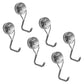dw-hook 【日本発送】マグネット フック 直径25mm 32mm 3個セット 6個セット 360度回転 磁石フック 壁 引っ掛け ネオジム磁石 ステンレス製 防錆 シルバー ブラック キッチン収納 オフィス 浴室 室外 壁掛け用 超強力