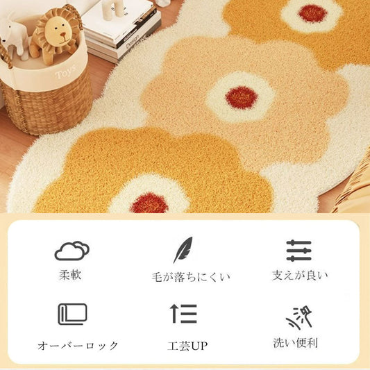 カーペット ラグ 撥水加工 絨毯 オールシーズン 掃除簡単 ラグマット 洗える ラグカーペット  北欧 おしゃれ かわいい 春夏ラグ 床保護 軽量 ベッドルーム リビング 子供部屋 玄関 廊下 新生活 一人暮らし