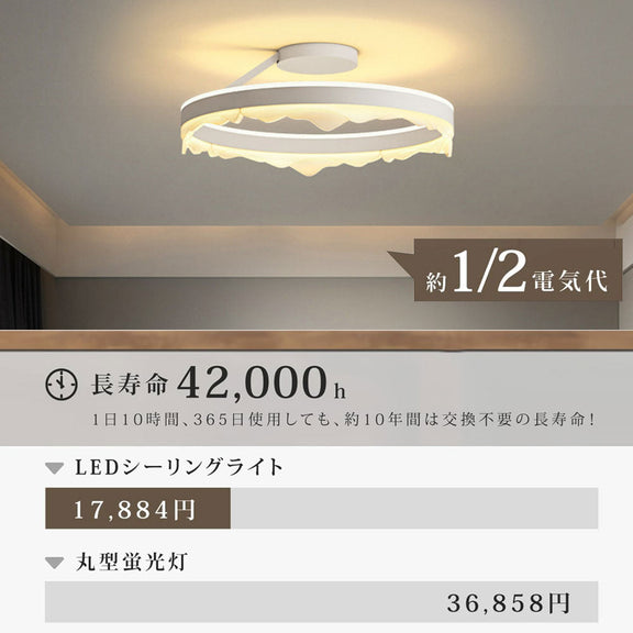 ryd-139【5年保証】シーリングライト led 調光 調色 キッチン 子供部屋 ダイニング リビング 寝室 12畳 8畳 6畳 常夜灯 リモコン付き タイマー 調光調色 北欧風 明るい LED 照明 モダン おしゃれ かわいい 高級感 ホワイト 直径40cm 直径50cm