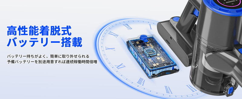 掃除機 コードレス 専用スタント付き 革新版650W 50kPa 超強力吸引 掃除機 ハンディ軽量 直立式 静音  LCDタッチディスプレイ お手入れ簡単 HEPA多重濾過 3段吸引力 スティック着脱式バッテリー  LEDライト 車載用 家庭用 PSE認証済 日本語取扱説明書