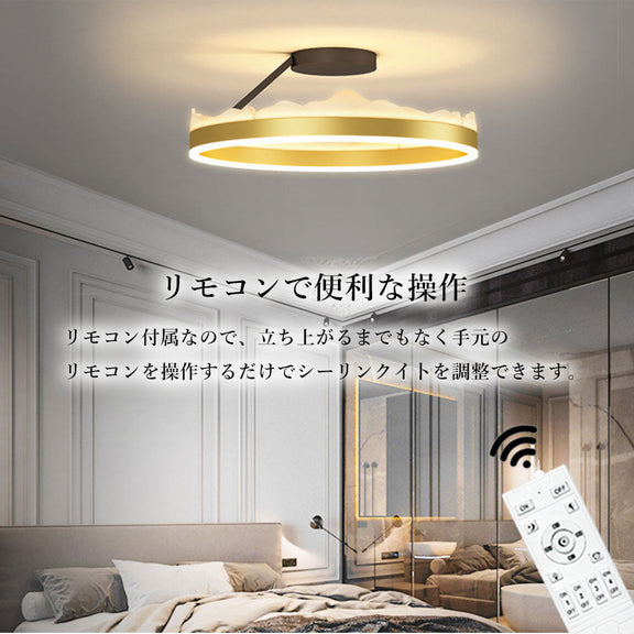ryd-139【5年保証】シーリングライト led 調光 調色 キッチン 子供部屋 ダイニング リビング 寝室 12畳 8畳 6畳 常夜灯 リモコン付き タイマー 調光調色 北欧風 明るい LED 照明 モダン おしゃれ かわいい 高級感 ホワイト 直径40cm 直径50cm