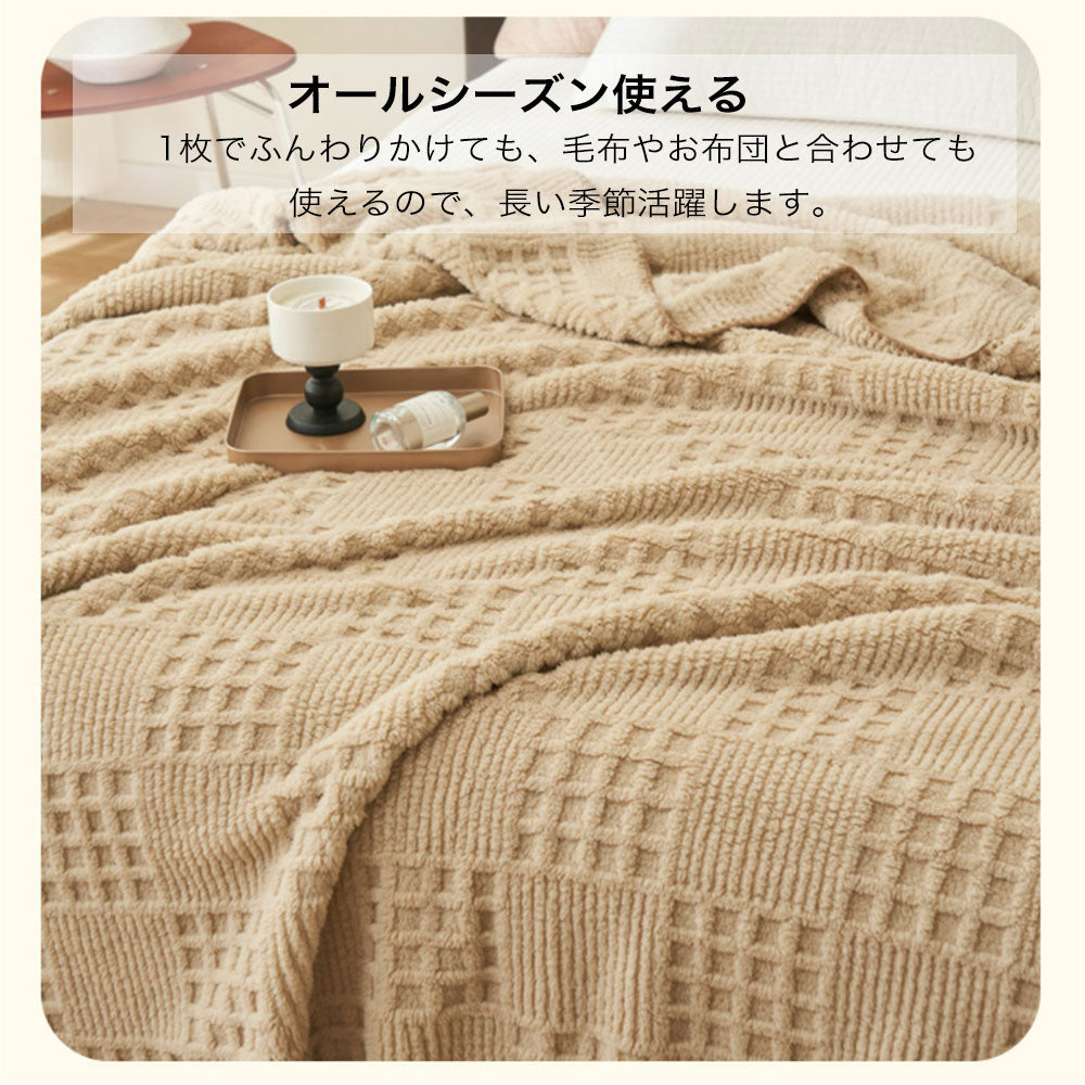 毛布 シングル ブランケット オールシーズン ひざ掛け 膝掛け 掛け毛布 洗える 軽量 マイクロファイバー セミダブル ダブル あったか チェック 夏 春 秋 新生活 一人暮らし おしゃれ かわいい 無地