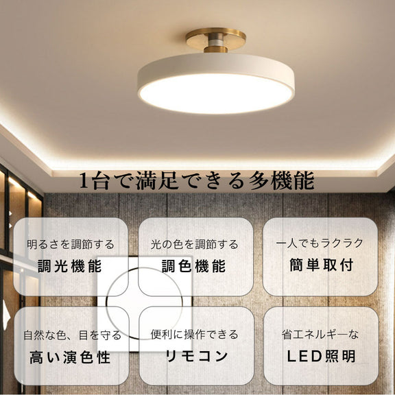 照明器具 シーリングライト リモコン付き タイマー 調光 調色 常夜灯 6畳 8畳 12畳 LED 北欧 ダイニング キッチン リビング 寝室 器具 おしゃれ かわいい 高級感 イエロー グレー ピンク ブラック ブルー ホワイト 円型 直径30 40 50cm