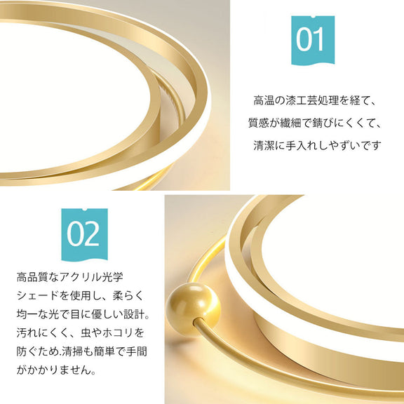 ryd-106 照明 シーリングライト 寝室 ダイニング キッチン リビング 子供部屋 12畳 8畳 6畳 常夜灯 タイマー 調光調色 リモコン付き 明るい LED 北欧風 器具 モダン おしゃれ 高級感 かわいい ブラック ゴールド 円形