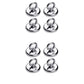 d-hook マグネット フック 直径25mm 32mm 42mm 60mm 75mm 90mm 磁石フック 壁 引っ掛け ネオジム磁石 ステンレス製 防錆 シルバー キッチン収納 オフィス 浴室 室外 壁掛け用 超強力