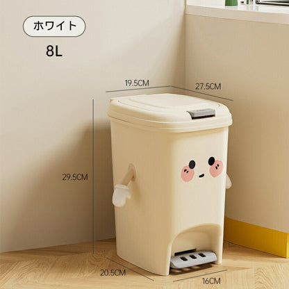 phsy-010 ゴミ箱 かわいい 8 10 15 20L スリム ごみ箱 ふた付き ペダル おしゃれ ごみばこ ペダル式ゴミ箱 角型 ワンタッチ 韓国風 北欧 ベージュ プレゼント 一人暮らし 新生活 ペダル式 スタイリッシュ