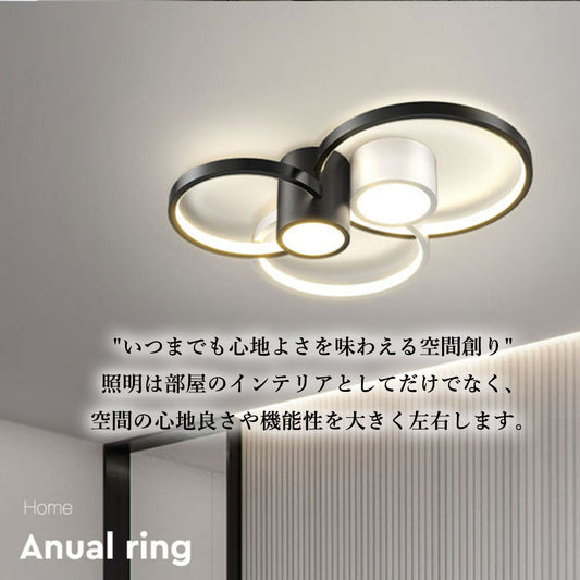 ryd-198【5年保証】照明器具 シーリングライト 子供部屋 リビング 寝室 ダイニング キッチン 12畳 8畳 6畳 北欧風 LED 明るい 照明 おしゃれ モダン 高級感 かわいい 常夜灯 リモコン付き タイマー 調光調色 ブラック 円型 方形