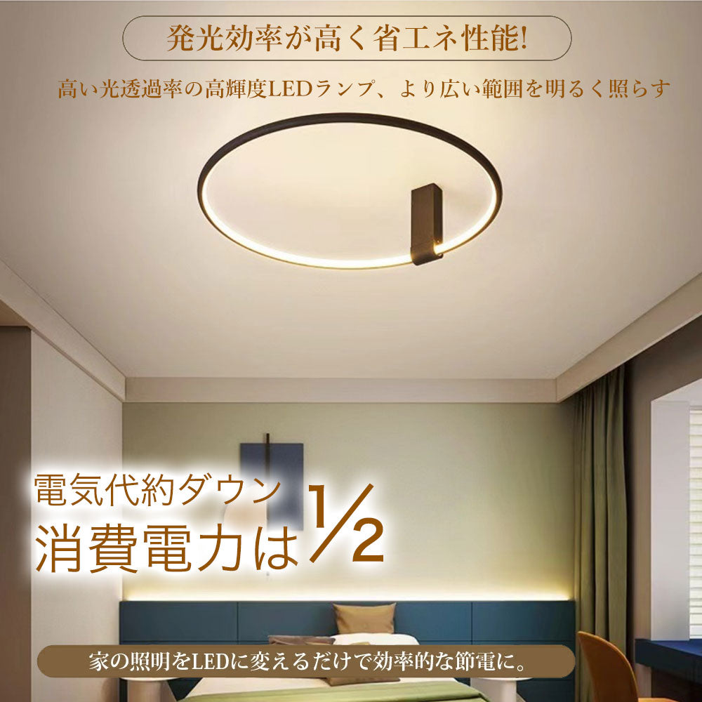 ryd-164【5年保証】シーリングライト モダン 寝室 リビング キッチン ダイニング 子供部屋 6畳 8畳 12畳 リモコン付き 調光調色 常夜灯 タイマー LED 明るい 北欧風 照明 おしゃれ かわいい 高級感 ブラック 直径40cm 直径50cm