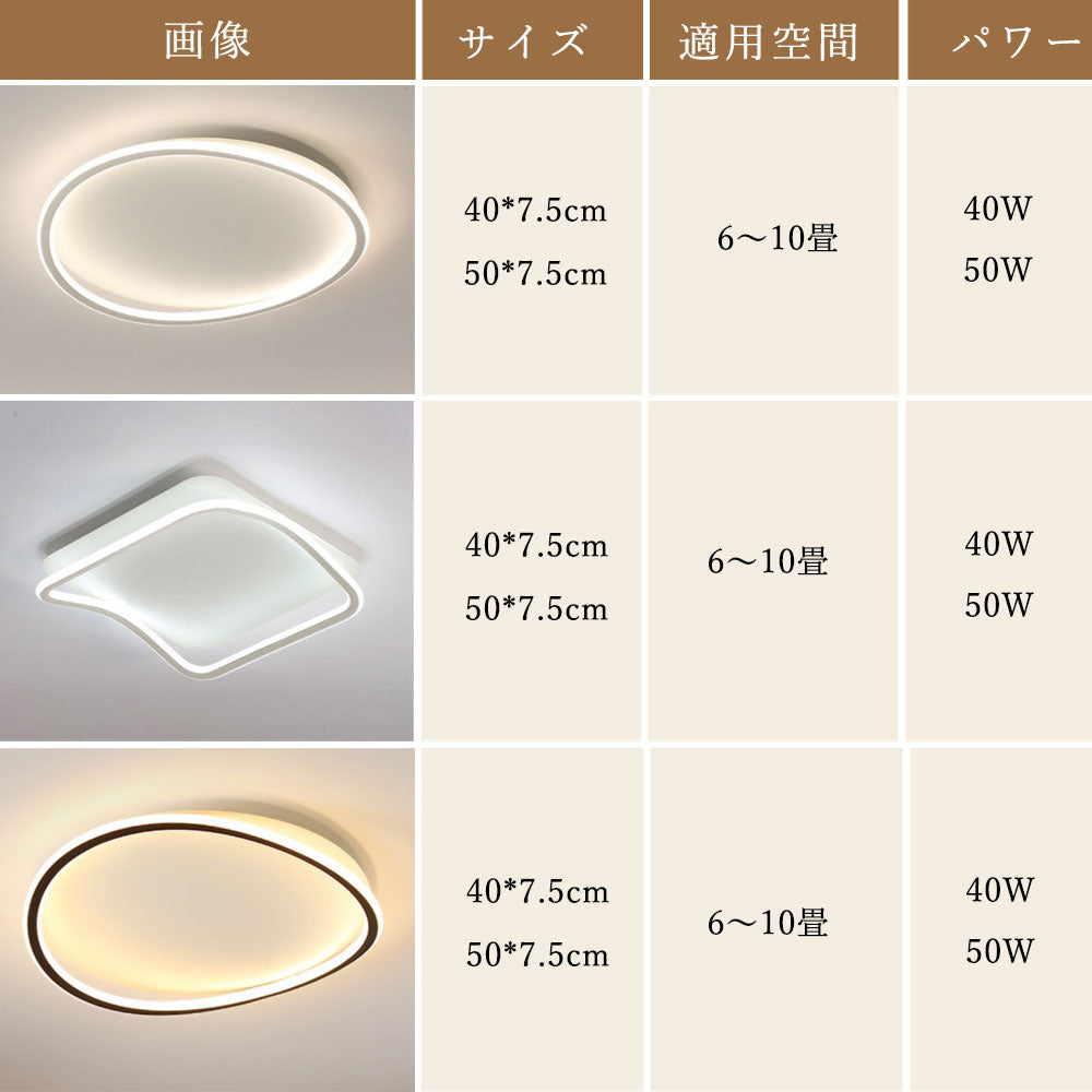 ryd-103 照明 シーリングライト キッチン リビング 寝室 ダイニング 子供部屋 6畳 12畳 8畳 常夜灯 リモコン付き タイマー 調光調色 明るい 北欧風 LED 器具 おしゃれ 高級感 かわいい モダン ホワイト ブラック 円型 直径40 50cm 方形 40 50cm