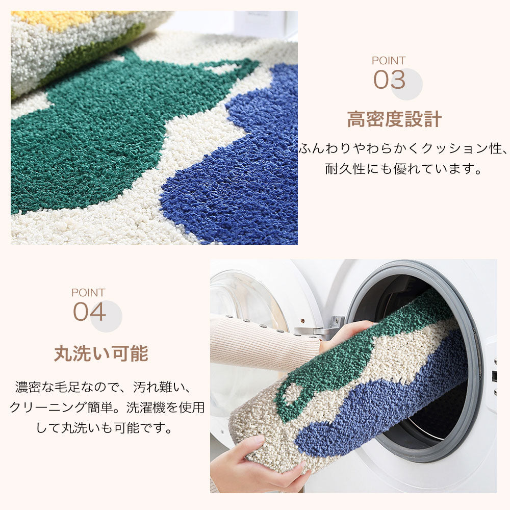 バスマット かわいい ラグマット ラグ カーペット 洗える 浴室 玄関マット 北欧 滑り止め ふわふわ 小さめ マット フロアマット 子供部屋 柔らかい 室内 マイクロファイバー シンプル おしゃれ 春夏秋冬用 絨毯 新生活 一人暮らし