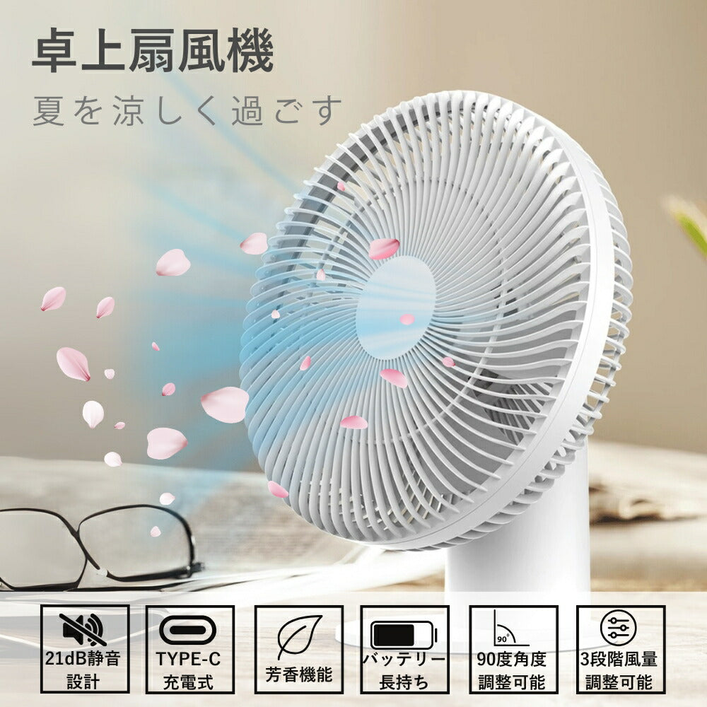 扇風機 芳香機能 dcモーター 卓上扇風機 壁掛け扇風機 2way 3段階風速 静音 上下90° 省エネ usb充電 dc パワフル送風 節電 室内 アウトレット 女性 プレゼント おすすめ コンパクト キャンプ 涼しい おしゃれ かわいい【PSE認証済】