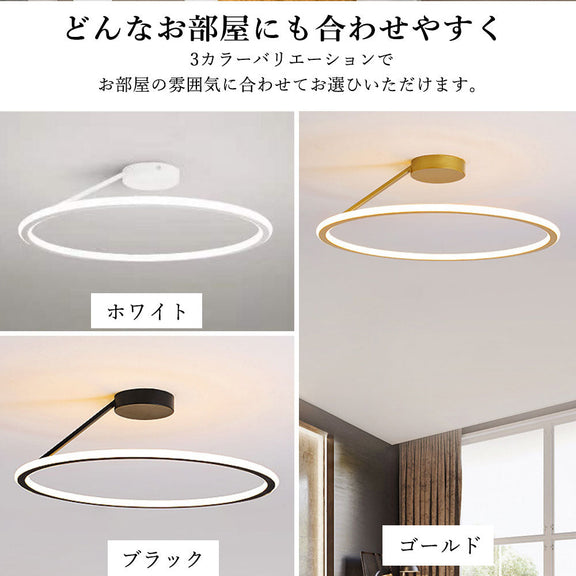ryd-170【5年保証】シーリングライト モダン キッチン リビング ダイニング 子供部屋 寝室 6畳 8畳 12畳 常夜灯 調光調色 リモコン付き タイマー 北欧風 LED 明るい 照明 おしゃれ 高級 かわいい ホワイト ブラック ゴールド 直径40cm 直径50cm