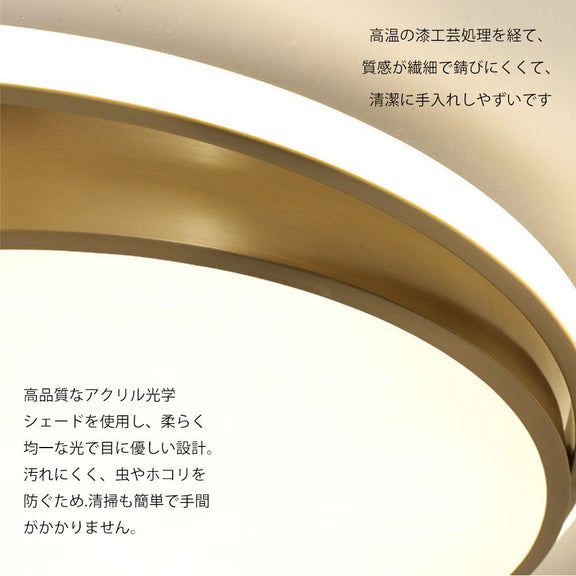 ryd-109 シーリングライト 北欧 子供部屋 寝室 ダイニング キッチン リビング 6畳 12畳 8畳 リモコン付き 調光調色 常夜灯 タイマー 明るい LED 北欧風 器具 モダン おしゃれ かわいい 高級感 ゴールド 直径42cm 直径52cm 円形