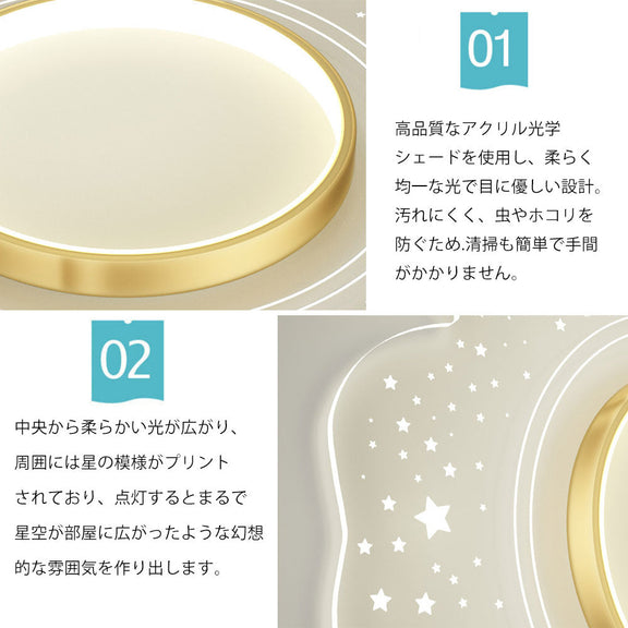 ryd-110 シーリングライト 北欧 キッチン ダイニング リビング 寝室 子供部屋 6畳 8畳 12畳 北欧風 明るい LED 器具 モダン おしゃれ かわいい 高級感 常夜灯 リモコン付き 調光調色 タイマー ゴールド 直径40cm 直径50cm 花