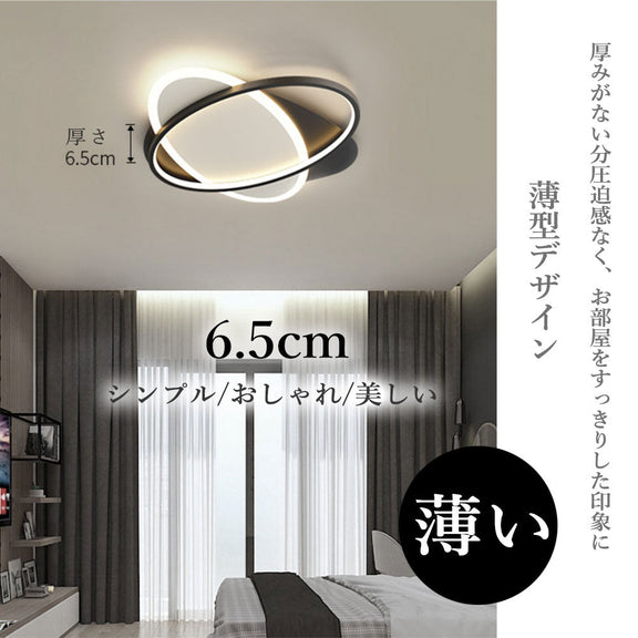 ryd-176【5年保証】シーリングライト おしゃれ キッチン リビング 寝室 子供部屋 ダイニング 12畳 8畳 6畳 リモコン付き タイマー 常夜灯 調光調色 明るい 北欧風 LED 照明 かわいい 高級感 モダン ブラック‐ホワイト 直径50cm