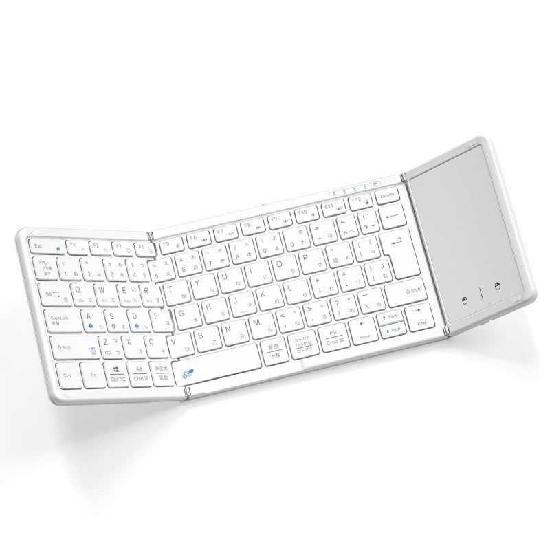 bz-b099t 【日本発送】【Omikamo正規販売店】キーボード Bluetooth ワイヤレス 折り畳み ワイヤレスキーボード 日本語配列 JIS 折り畳みキーボード ipad iOS/Windows/Android/Mac 充電式 タッチパッド コンパクト 無線 軽量 薄型 ブラック ホワイト