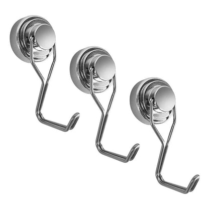 dw-hook 【日本発送】マグネット フック 直径25mm 32mm 3個セット 6個セット 360度回転 磁石フック 壁 引っ掛け ネオジム磁石 ステンレス製 防錆 シルバー ブラック キッチン収納 オフィス 浴室 室外 壁掛け用 超強力