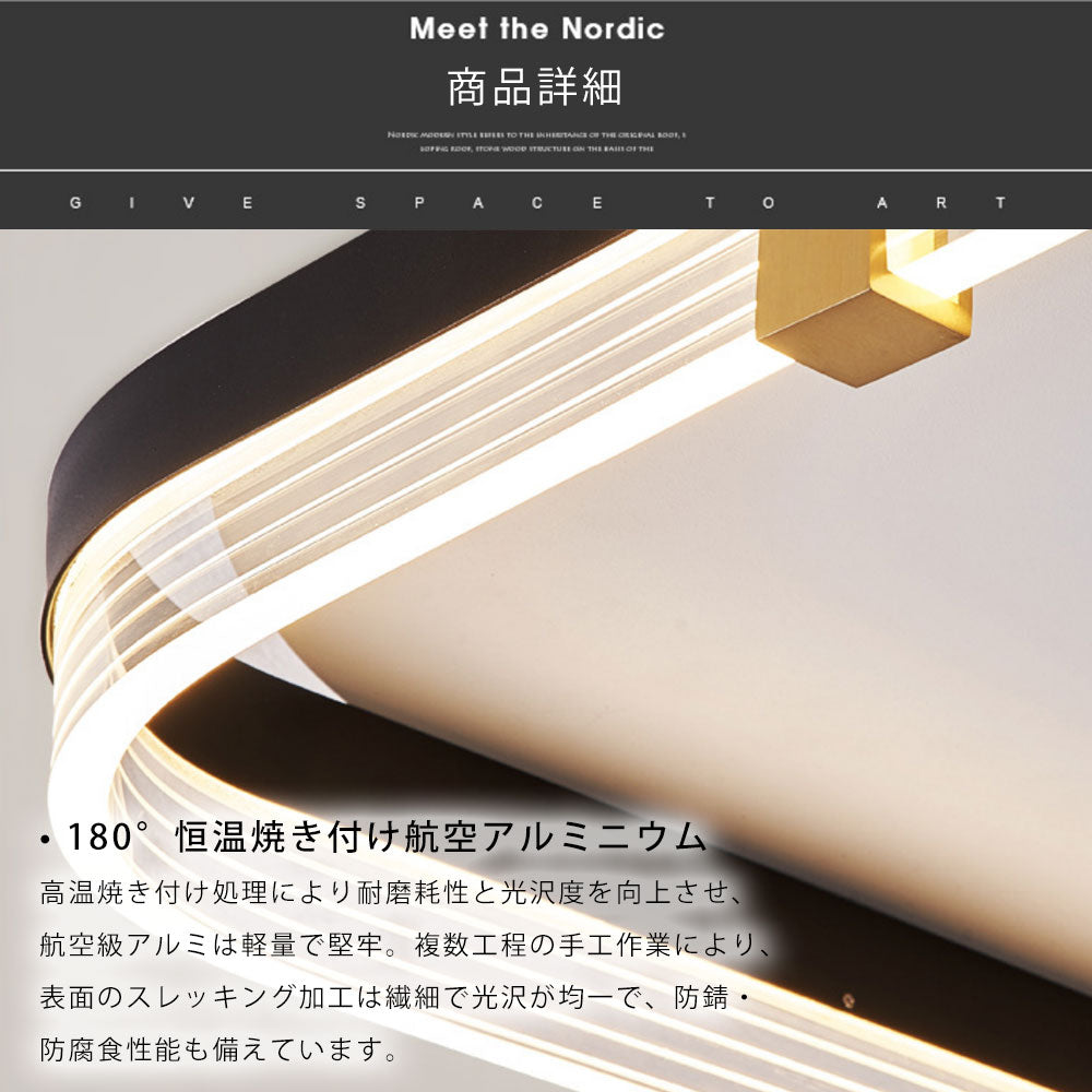 ryd-104 照明 シーリングライト 子供部屋 寝室 ダイニング キッチン リビング 12畳 8畳 6畳 リモコン付き 常夜灯 調光調色 タイマー 明るい LED 北欧風 おしゃれ 器具 モダン 高級感 かわいい ブラック 方形 50×50cm